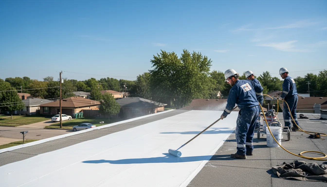 Commercial roof coating in Canton, KS near me